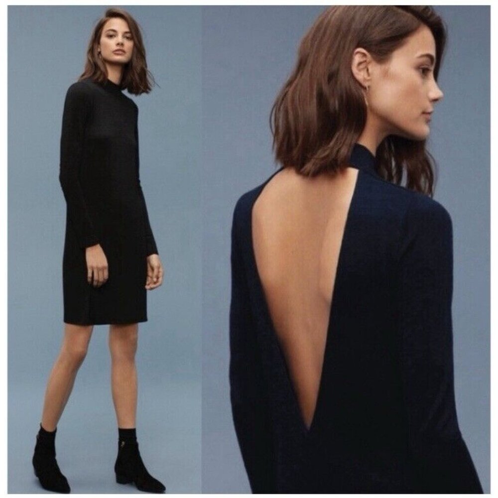 Wilfred Black Open-Back Dress